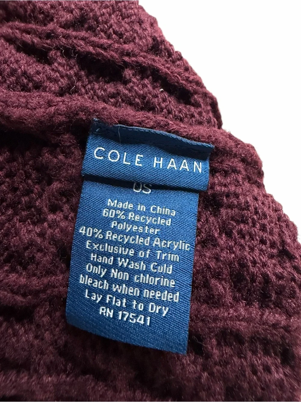 Cole Haan thick cable